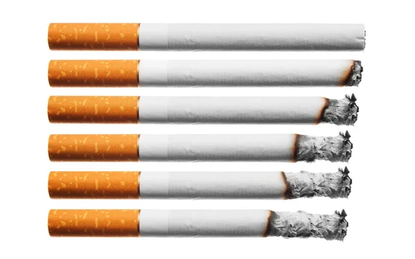 Burn cigarettes set — Stock Photo, Image