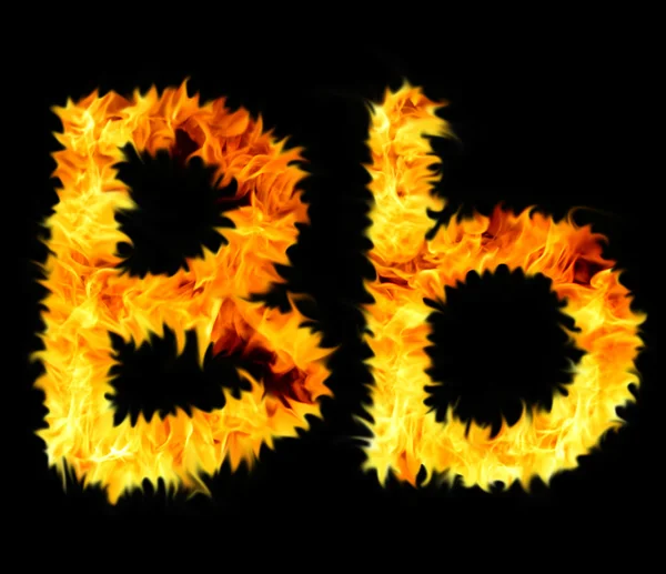 Flame symbol b — Stock Photo, Image