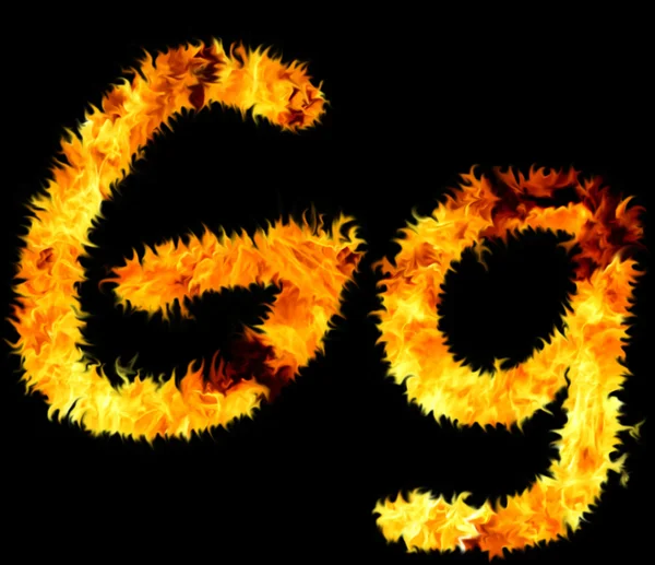 Plamen symbolu g — Stock fotografie