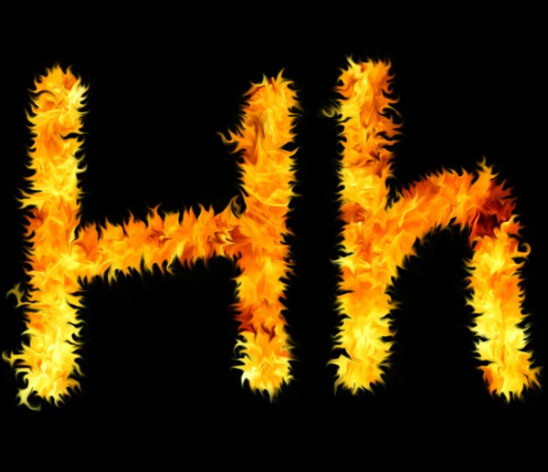 Símbolo da chama h — Fotografia de Stock
