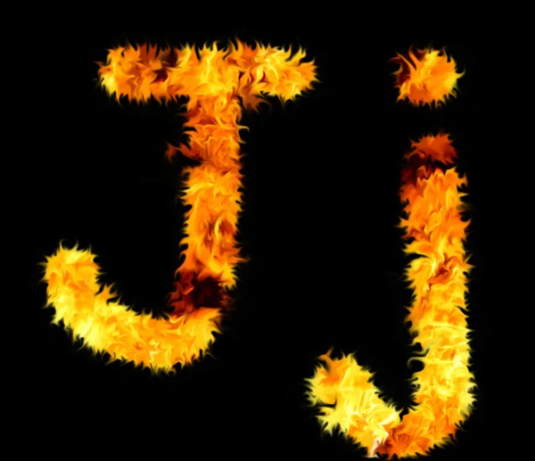 Płomień symbol j — Zdjęcie stockowe