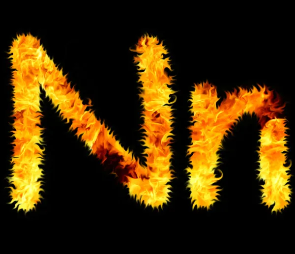 Flame symbol n — Stock Photo, Image