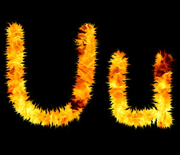 Símbolo de llama u — Foto de Stock