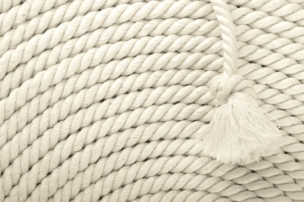 Bílý stočené lano. — Stock fotografie