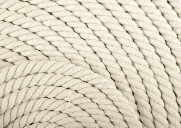 Cuerda enrollada blanca . — Foto de Stock