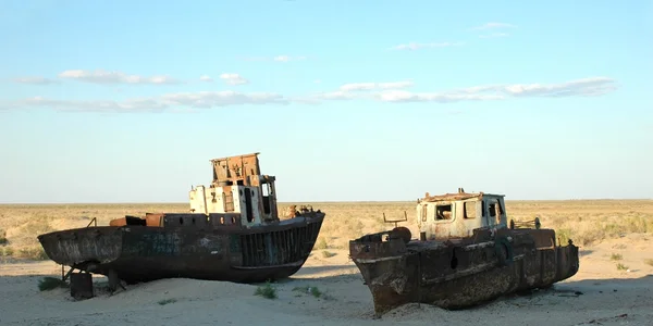 Die Schiffe in der Wüste — Stockfoto