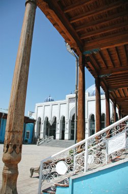 Internal court yard of the Tadjik mosque clipart