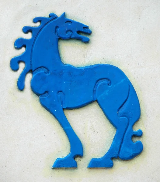 Синяя лошадь — стоковое фото