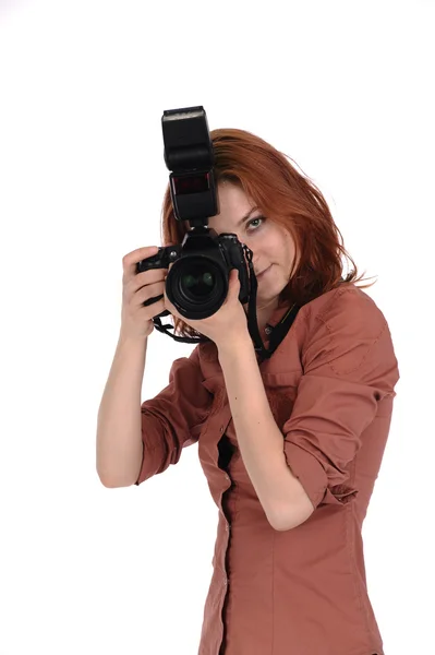 Giovane fotografo — Foto Stock