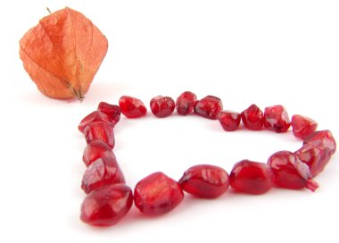 Pomegranate heart clipart