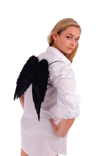 Woman with wings — Stock Photo, Image