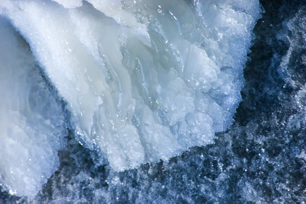 Is och floden — Stockfoto