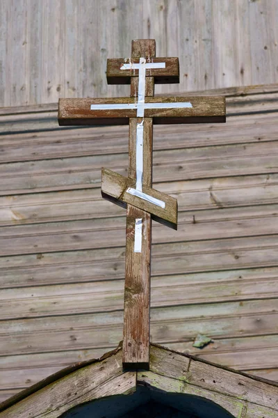 老木十字架 — 图库照片