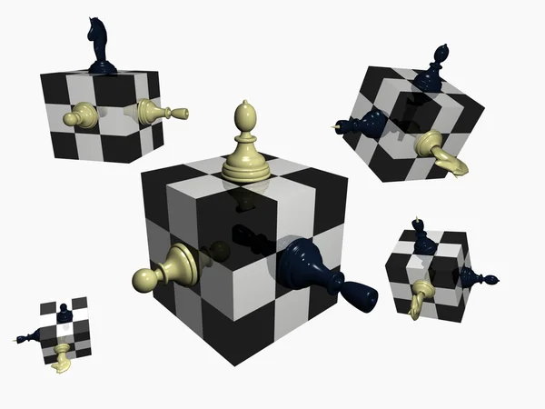 Soyut satranç kompozisyon — Stok fotoğraf