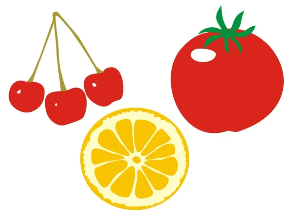과일 및 야채 — 스톡 벡터