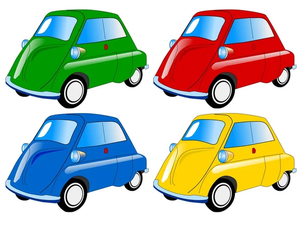 Colored mini car — 图库矢量图片