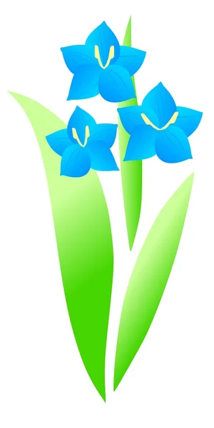 Fleurs bleues — Image vectorielle
