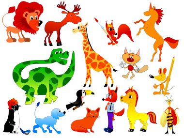 Funny animals clipart