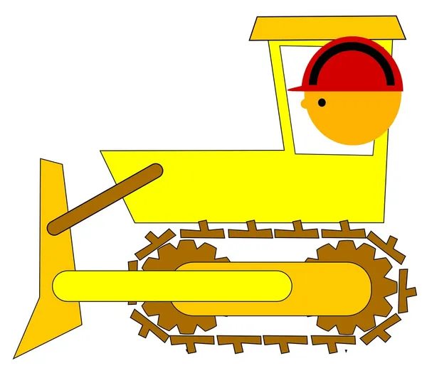 Conducteur de bulldozer — Image vectorielle