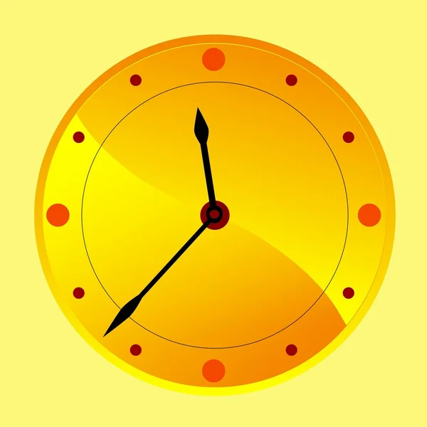 Golden clock — Stock Vector