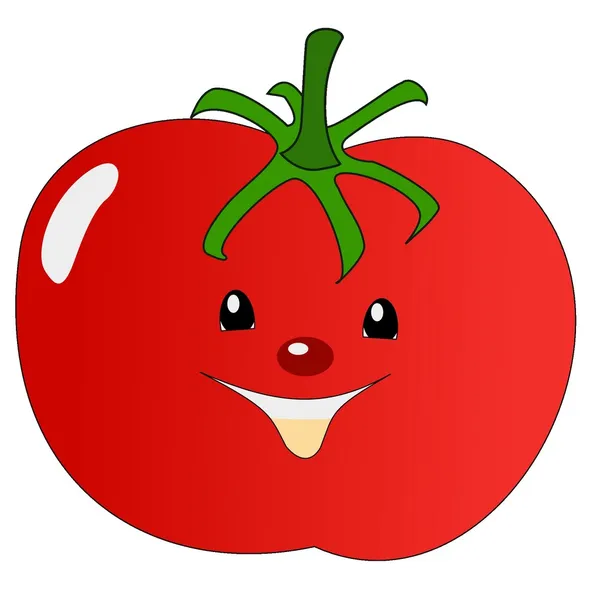 Fröhliche Tomate — Stockvektor