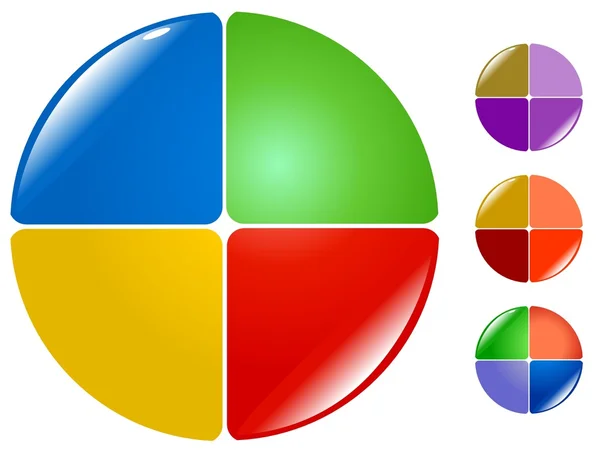 彩色的按钮 — 图库矢量图片