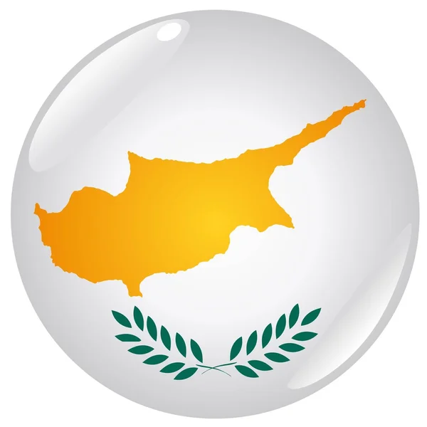 Button Cipru — Vector de stoc