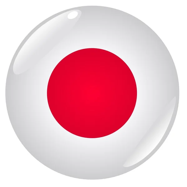 Botón Japón — Vector de stock