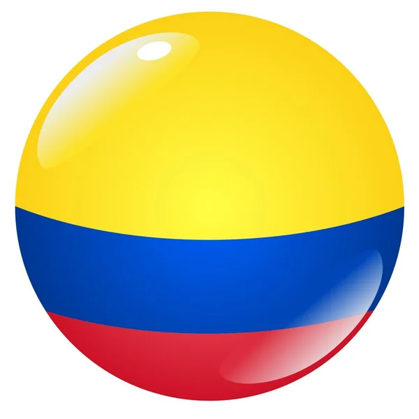 Button Colombia — Stock Vector