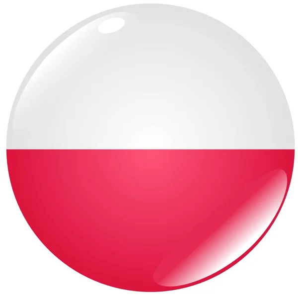 Lengyelország gomb — Stock Vector