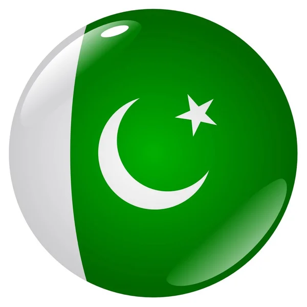 Botón Pakistán — Vector de stock