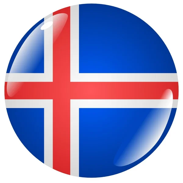 Bouton Islande — Image vectorielle