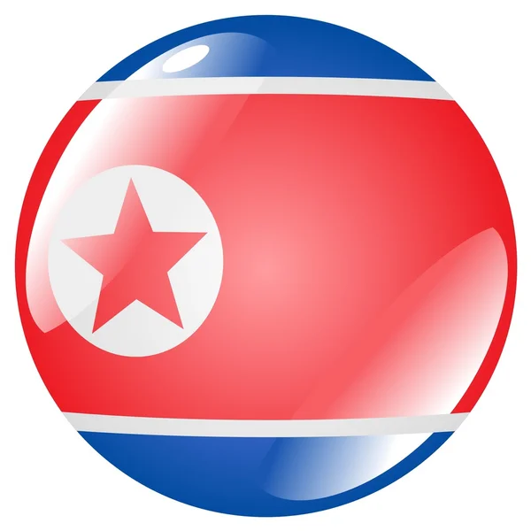 按钮朝鲜 — 图库矢量图片