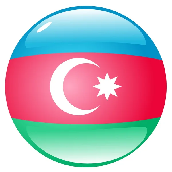 Азербайджан на кнопке — стоковый вектор