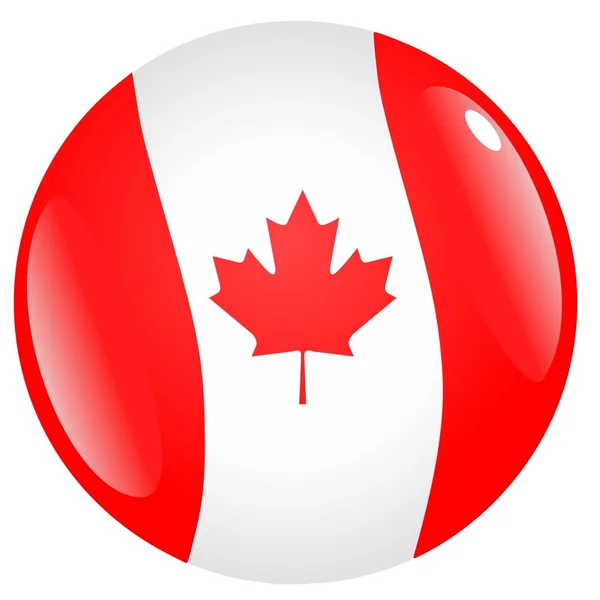 Κουμπί σημαία του Καναδά — Διανυσματικό Αρχείο