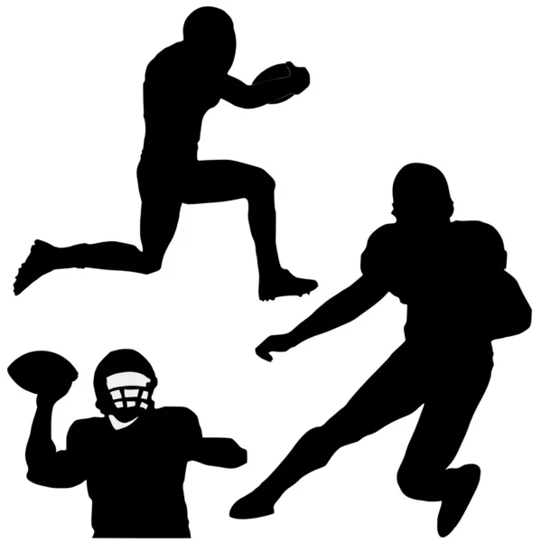 Silhouette of football player — Stock Vector