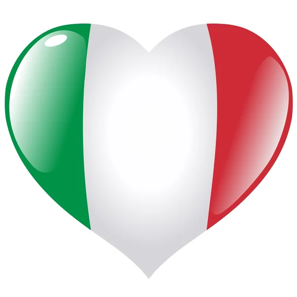Italy in heart — Stock Vector