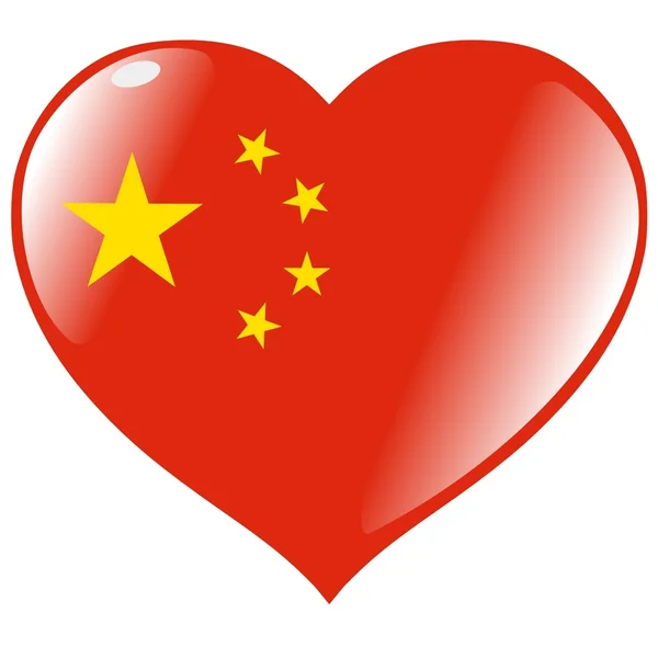 China no coração — Vetor de Stock