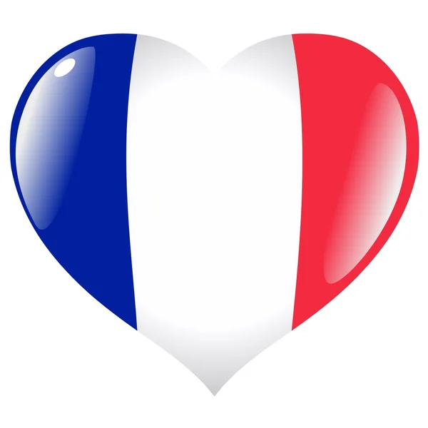 Frankreich im Herzen — Stockvektor