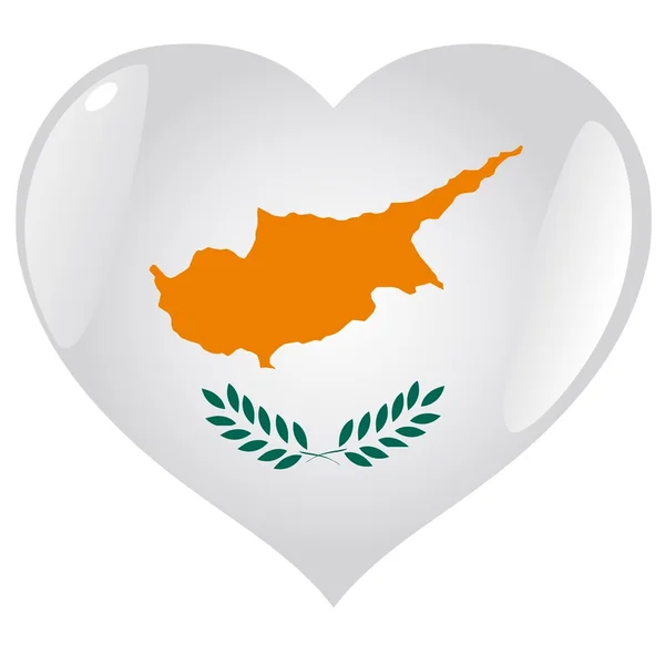 Cypr w sercu — Wektor stockowy