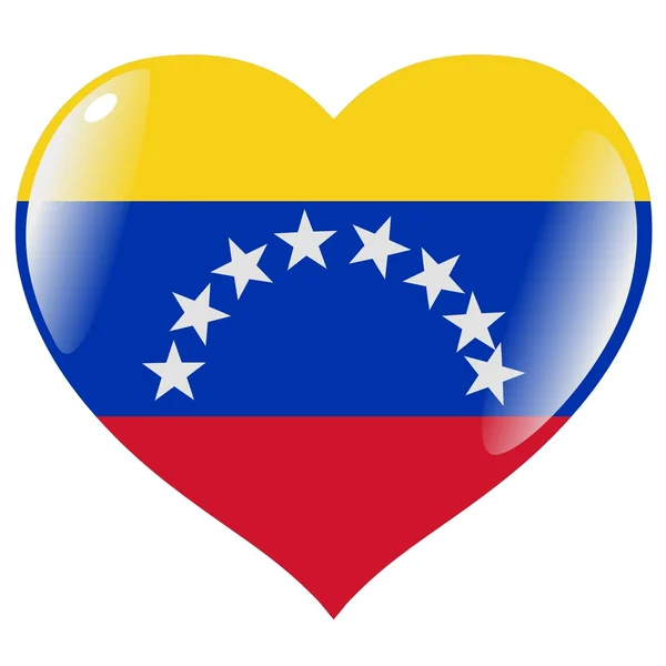 Venezuela en el corazón — Vector de stock