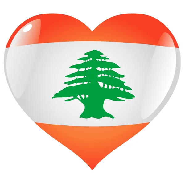 Lebanon in heart — Stock Vector