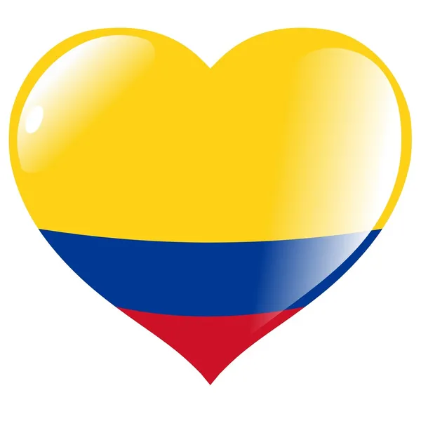 Colômbia no coração —  Vetores de Stock