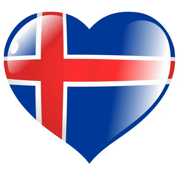 Island v srdci — Stockový vektor