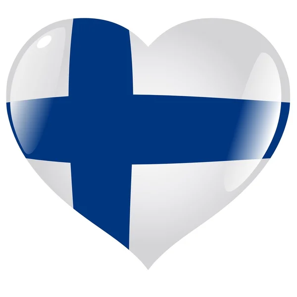 Finlandia en el corazón — Archivo Imágenes Vectoriales