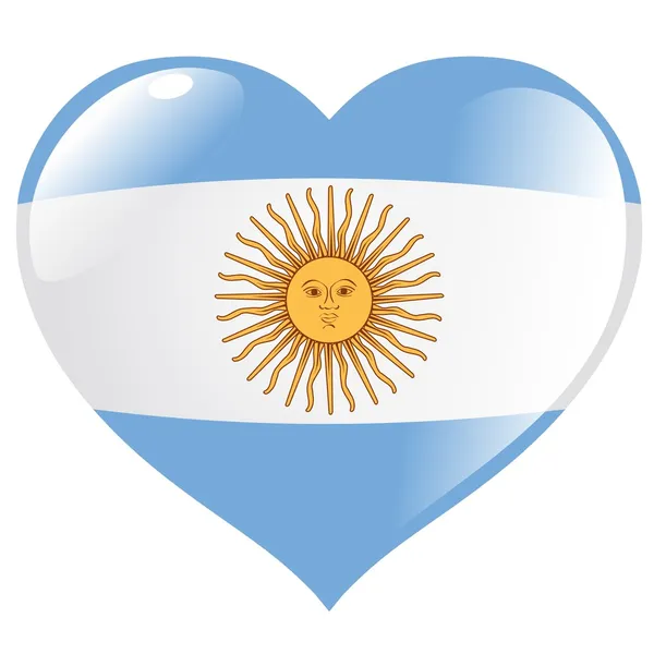 Argentina en el corazón — Archivo Imágenes Vectoriales