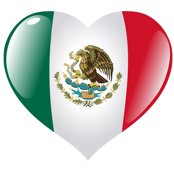 Mexico in heart — Stock Vector