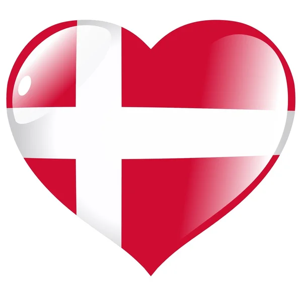 Дания в сердце — стоковый вектор