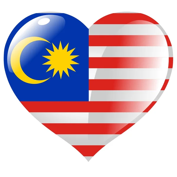 Malaysia i hjärtat — Stock vektor