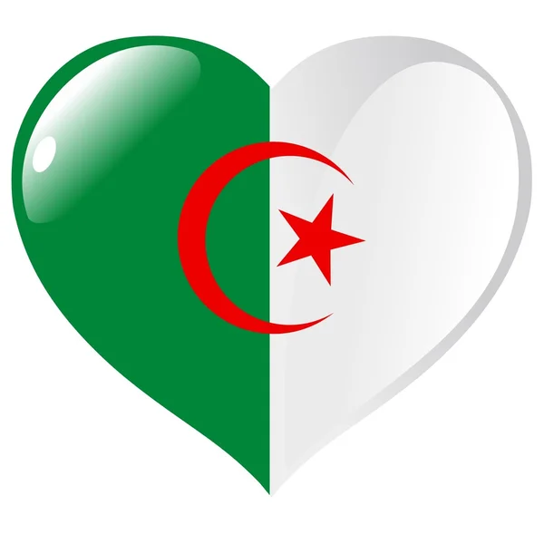 Algeriet i hjertet – Stock-vektor